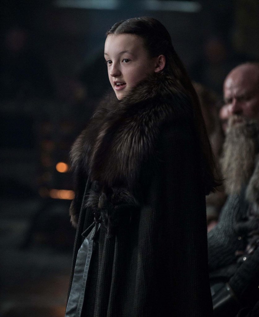 Bella Ramsey, captured in her role as young noblewoman, Lyanna Mormont, in the HBO fantasy television series Game of Thrones.
